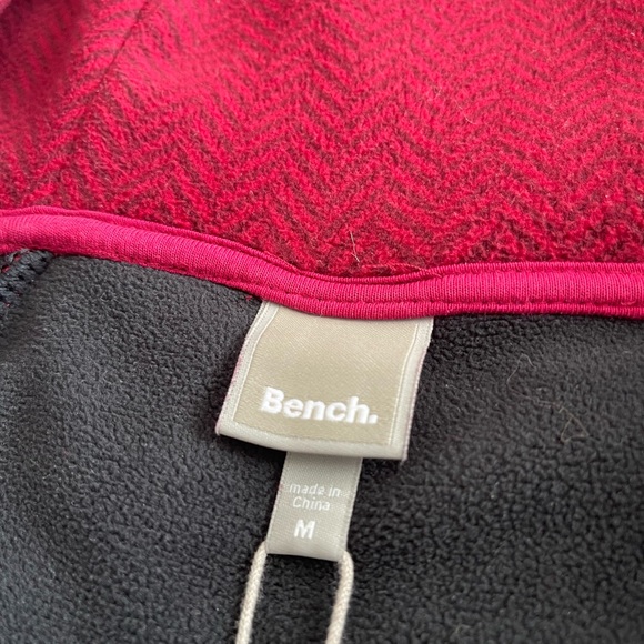 Cozy Red Bench Fleece Hoodie - Picture 3 of 4